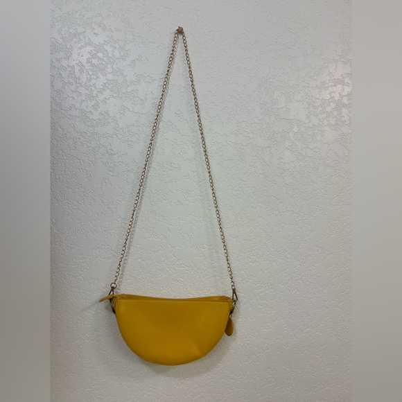 🍋 Women Lemon Slice Shape PU Leather Mini Cross Body Bag Shoulder Chain Bag - Picture 7 of 16